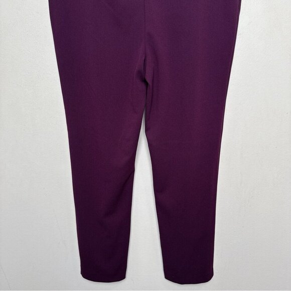 Calvin Klein Womens 16 Stretch High Waist Straight Leg Pants Purple - Picture 13 of 14